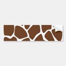 Motif d'impression de girafe dans Brown foncé Autocollants Pour Voiture