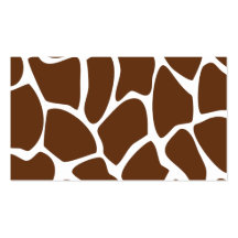 Motif d'impression de girafe dans Brown foncé Modèles De Cartes De Visite
