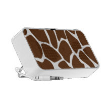 Motif d'impression de girafe dans Brown foncé Système De Haut-parleurs