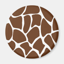 Motif d'impression de girafe dans Brown foncé Magnets