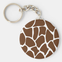Motif d'impression de girafe dans Brown foncé Porte-clef
