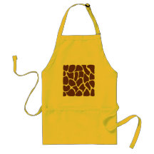 Motif d'impression de girafe dans Brown foncé Tabliers