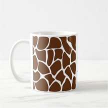 Motif d'impression de girafe dans Brown foncé Tasse