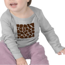 Motif d'impression de girafe dans Brown foncé T-shirt
