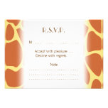 Motif d'impression de girafe en Brown et jaune Invitation Personnalisable