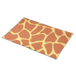 Motif d'impression de girafe en Brown et jaune Sets De Table