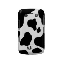 Motif d'impression de vache avec des initiales Bla Coque Case-Mate Blackberry