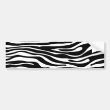 Motif d'impression de zèbre - noir et blanc adhésif pour voiture