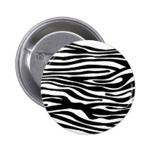Motif d'impression de zèbre - noir et blanc badges