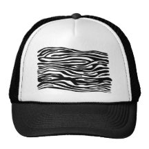Motif d'impression de zèbre - noir et blanc casquette
