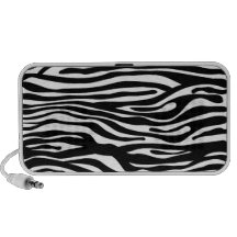 Motif d'impression de zèbre - noir et blanc haut-parleurs notebook