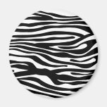 Motif d'impression de zèbre - noir et blanc magnets pour réfrigérateur
