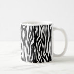 Motif d'impression de zèbre - noir et blanc mug à café