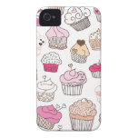 Motif doux de gâteau de sucrerie de petit gâteau coque iPhone 4