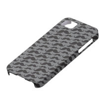 Motif drôle à la mode gris et noir de moustache coque iPhone 5 Case-Mate