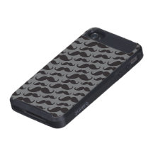 Motif drôle à la mode noir et gris de moustache
