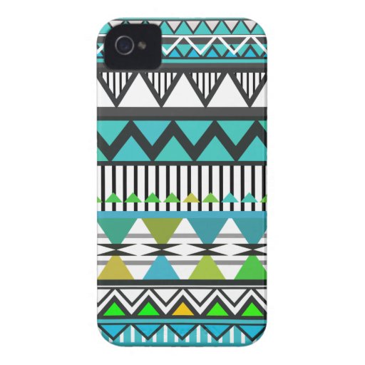 Motif du tribal 2 de turquoise coques iPhone 4