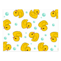 Motif en caoutchouc de canard cartes postales