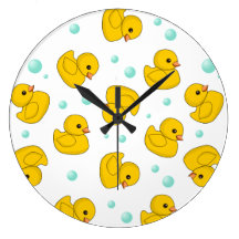 Motif en caoutchouc de canard horloges murales
