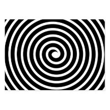 Motif en spirale - noir et blanc carte de visite