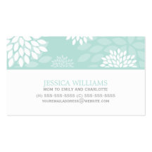 Motif floral de chrysanthèmes en bon état cartes de visite personnelles