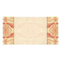 Motif floral de lis - rouge, jaune, orange carte avec photo