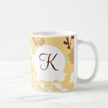 Motif floral imprimé par coutume de tasse de café 