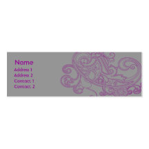 Motif floral rose - maigre cartes de visite professionnelles