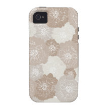 Motif floral vintage mou élégant coques iPhone 4
