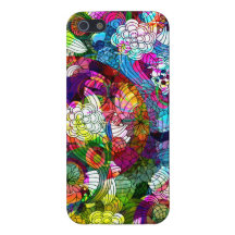 Motif floral vintage romantique coloré étui iPhone 5