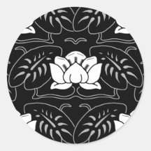 Motif foncé de nénuphar autocollants