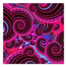 Motif génial de rose et de remous de turquoise impression photo
