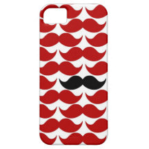 Motif génial rouge de moustache rétro coque iPhone 5 Case-Mate