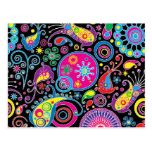 Motif génial superbe de Paisley Carte Postale