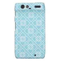 Motif géométrique bleu d'Aqua Coques Motorola Droid RAZR