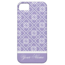 Motif géométrique de monogramme pourpre coque iPhone 5 Case-Mate