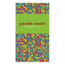 Motif géométrique de sembler coloré en verre souil carte de visite