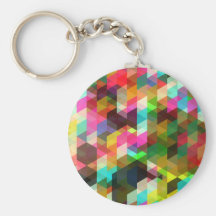 Motif géométrique frais abstrait de vecteur porte-clefs