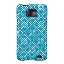 Motif géométrique turquoise élégant étui samsung galaxy SII