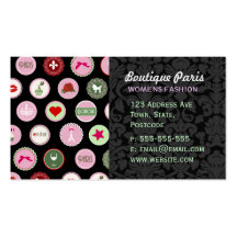 Motif girly d'amour rose de Paris Cartes De Visite Professionnelles