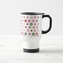 Motif girly d'amour rose de Paris Tasse À Café