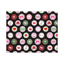 Motif girly d'amour rose de Paris Impression Sur Toile