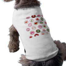 Motif girly d'amour rose de Paris Manteaux Pour Chien