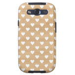 Motif girly de coeur de rétro arrière - plan en bo étui samsung galaxy s3