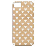 Motif girly de coeur de rétro arrière - plan en bo coque iPhone 5 Case-Mate