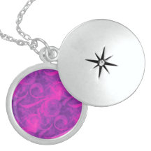 Motif Girly de Flourish floral rose pourpre de rem Pendentif