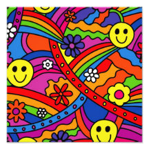 Motif hippie d'arc-en-ciel photo d'art