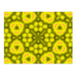 Motif jaune abstrait carte postale
