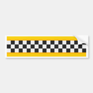 Motif jaune de damier autocollant de voiture