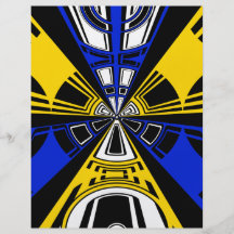Motif jaune et bleu moderne de cercle prospectus